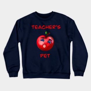 The best teacher appreciation day gift teacher’s pet - gifts for teachers Smiling anime manga red apple Crewneck Sweatshirt